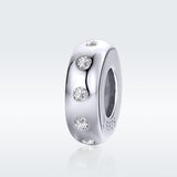 925 Sterling Silver Zircon Beaded Bracelet Accessories - Side View