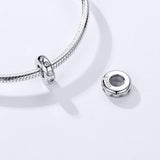 925 Sterling Silver Zircon Beaded Bracelet Accessories - 45-Degree Angle