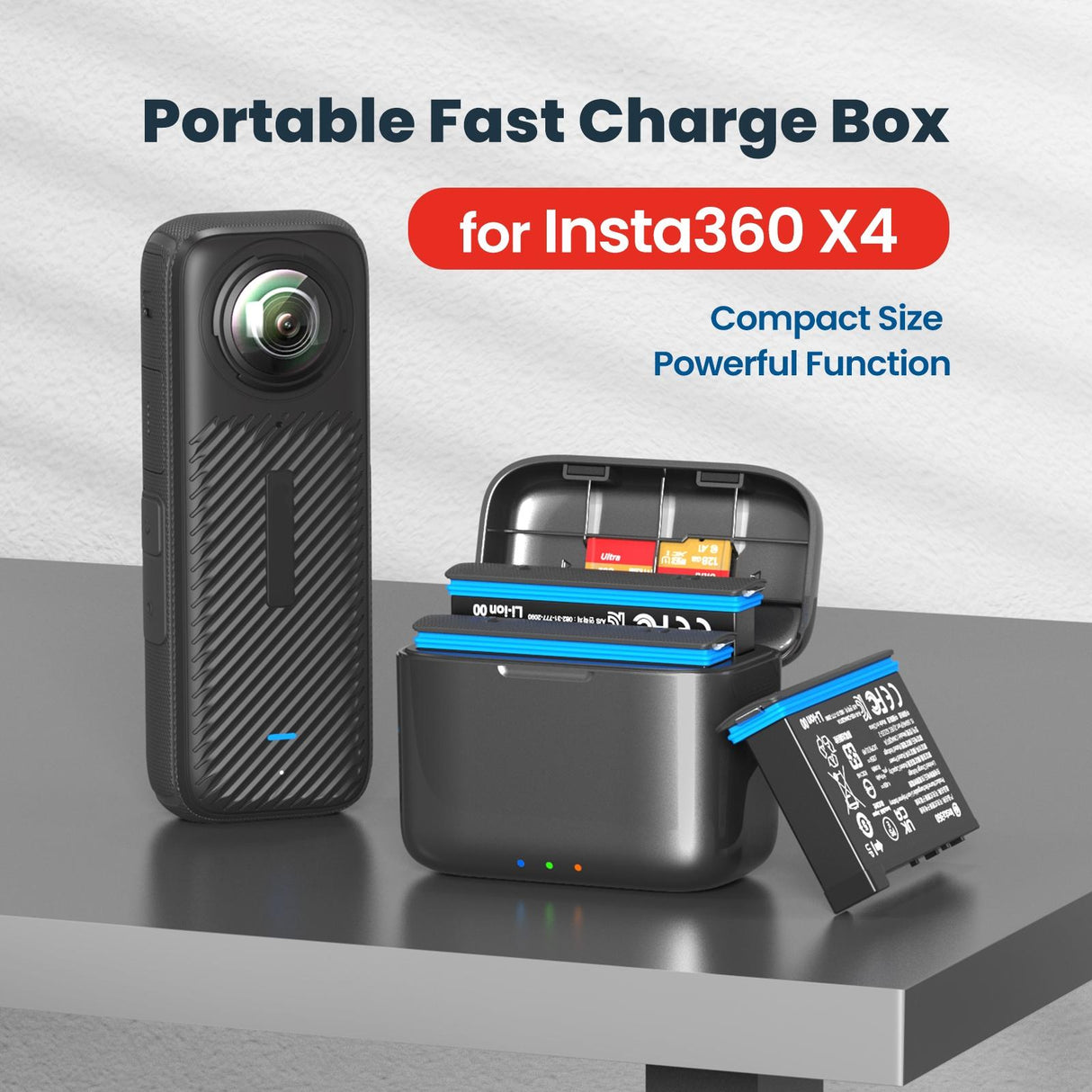 Fast Charge Battery Box for Sports Camera Accessories