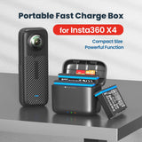 Fast Charge Battery Box for Sports Camera Accessories - Side View
