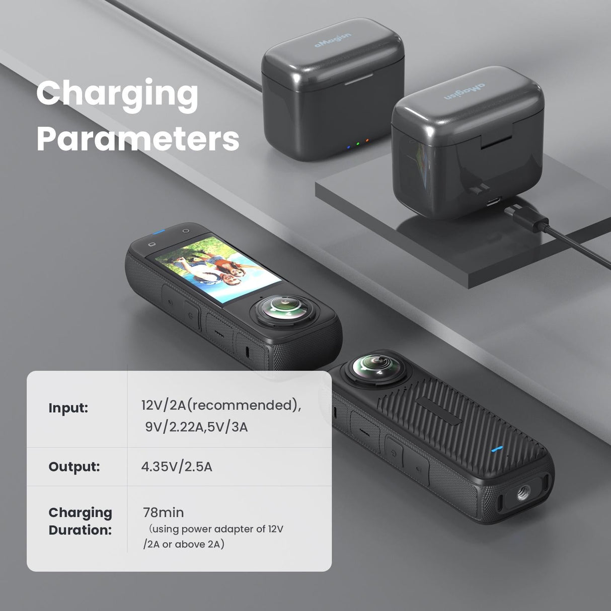 Fast Charge Battery Box for Sports Camera Accessories