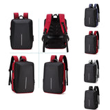 Hard Shell Backpack Alloy Frame Anti-theft Computer Bag for Men Red - Side View