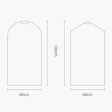 100 Disposable Dust Bags - 60x110cm - Thick Pe - Transparent Cover - Side View