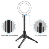 Adjustable Desktop Tripod Selfie Stick Holder - Compact - 45-Degree Angle