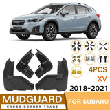 For Subaru Xv 2018-2021 4Pcs / Set Car Auto Soft Plastic Splash Flaps Fender Guard - Front View