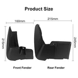 For Subaru Xv 2018-2021 4Pcs / Set Car Auto Soft Plastic Splash Flaps Fender Guard - Side View