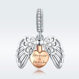 925 Sterling Silver Forever Home Charm For Diy Bracelets - Side View