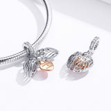 925 Sterling Silver Forever Home Charm For Diy Bracelets - Low Angle