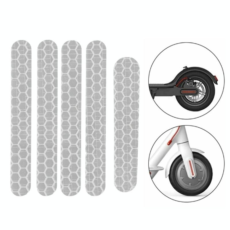 Reflective Stickers for Ninebot Es1 Scooter - White