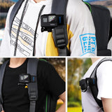 360 Degree J-type Backpack Mount for Gopro Dji and Action Cameras - Low Angle