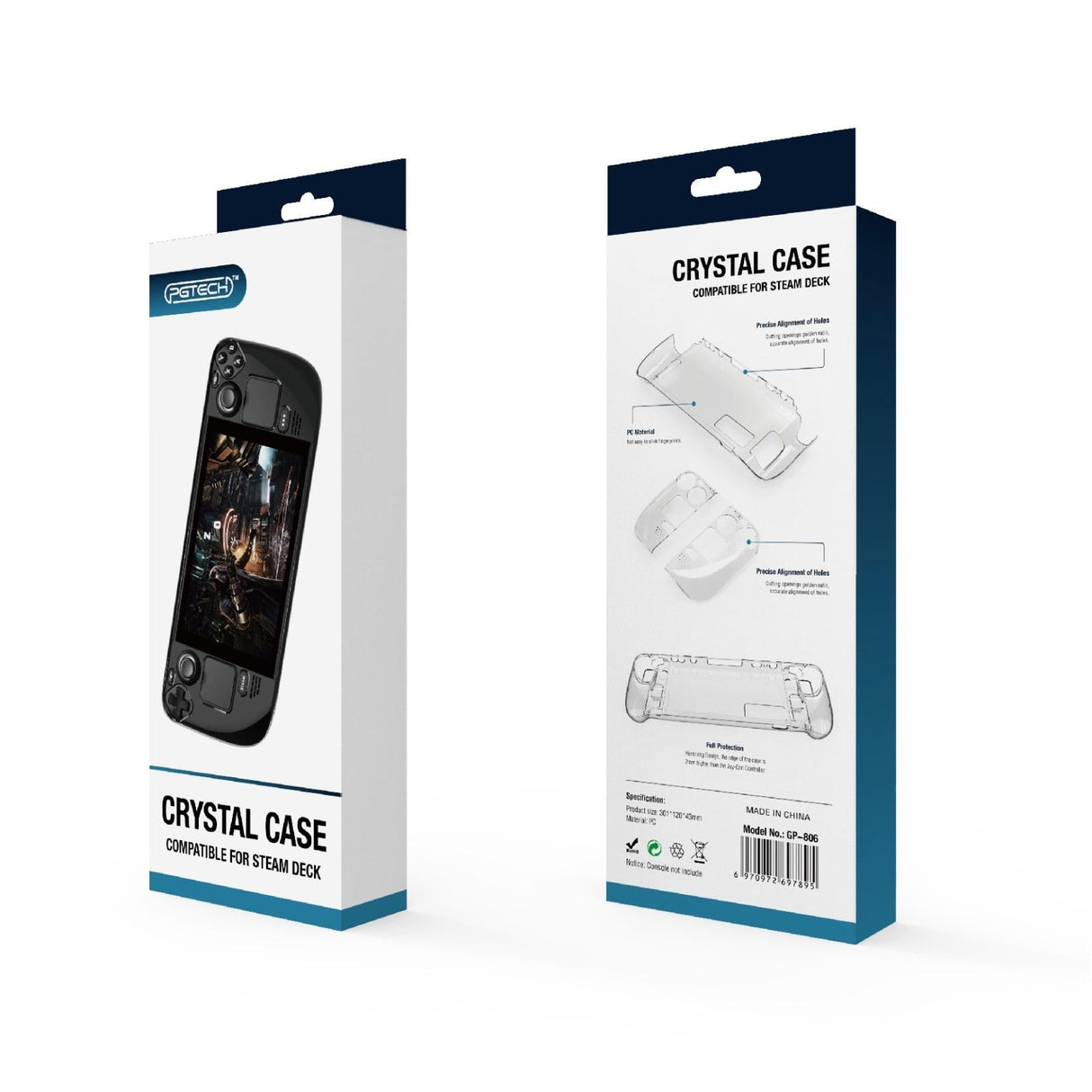 Crystal Hard Shell Case for Game Console - Split Design