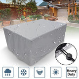 Waterproof Outdoor Table and Chair Cover - 270x180x89cm - Rear View