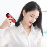 Electric Shock Muscle Massage Gun - Mini Grey Pocket - Low Angle