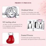 925 Sterling Silver Mom Beads For Diy Bracelets & Necklaces - Rear View