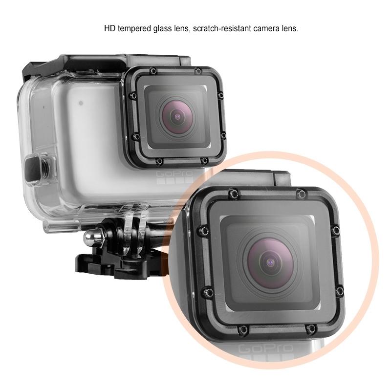 Waterproof Touch Back Cover for Gopro Hero7 - White / Silver