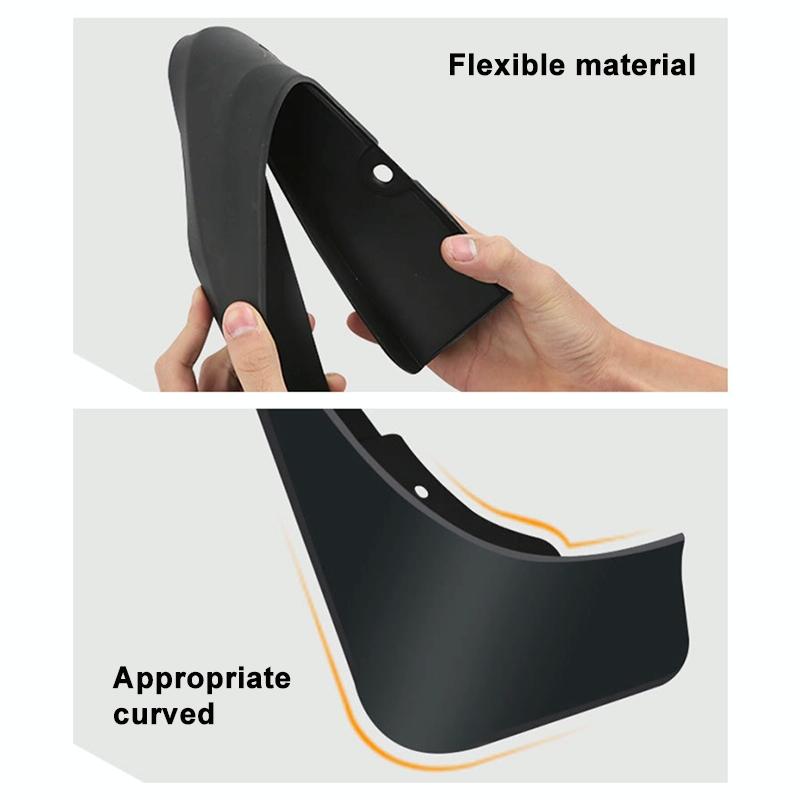 For Mercedes-Benz Smart 2009-2015 4Pcs / Set Car Auto Soft Plastic Splash Flaps Fender Guard