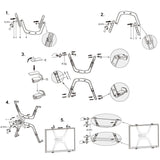 Computer Monitor Stand Accessories - Non-hole Design - 45-Degree Angle