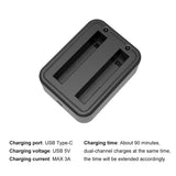 Insta360 X3 Dual Battery Charger with Indicator Light - 45-Degree Angle