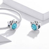 925 Sterling Silver Cat Ear Bead Bracelet / Necklace Accessory - Rear View