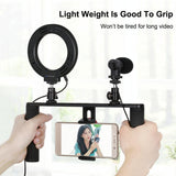 4-In-1 Vlogging Kit With 4.7 Ring Light Mic Tripod & Stabilizer