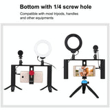4-In-1 Vlogging Kit With 4.7 Ring Light Mic Tripod & Stabilizer