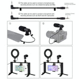 4-In-1 Vlogging Kit With 4.7 Ring Light Mic Tripod & Stabilizer