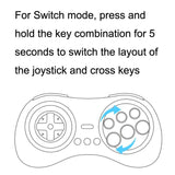 Wireless Gamepad for Nintendo Switch - M30 Mini 2.4g - Rear View