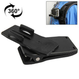 360 Degree Quick Release Backpack Hat Clip for Action Cameras - Side View