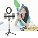 Live Broadcast Phone Bracket & Tripod Mount with Extension Rod & 6.2 Inch Led Ring Light Kit - Top-Down View