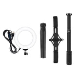 Live Broadcast Phone Bracket & Tripod Mount with Extension Rod & 6.2 Inch Led Ring Light Kit - 45-Degree Angle