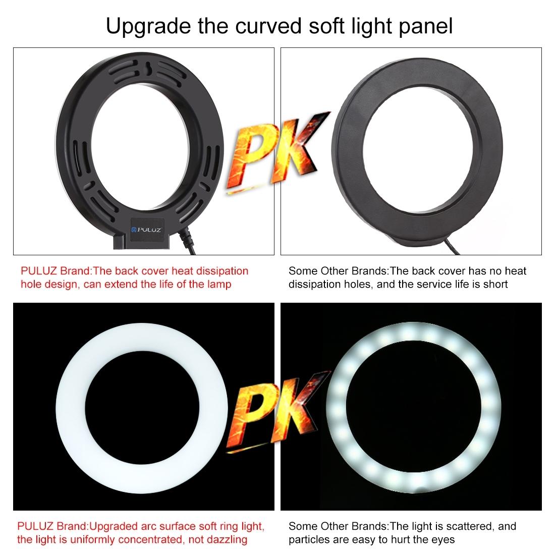 Live Broadcast Phone Bracket & Tripod Mount with Extension Rod & 6.2 Inch Led Ring Light Kit
