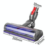 Soft Velvet Roller Direct Drive Brush Head for Dyson Vacs - Top-Down View