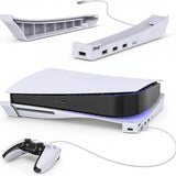4-port Usb Hub Base for Ps5 Horizontal Stand - Front View