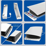 4-port Usb Hub Base for Ps5 Horizontal Stand - Low Angle
