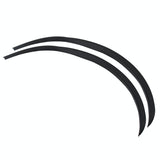 2 Pcs 45Cm Car Stickers Rubber Large Round Arc Strips Universal Fender Flares Wheel Eyebrow Decal Sticker Eyebrow Car-Covers Black Striped Round Arc Strips - 54Cm - Front View