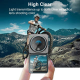 9h Tempered Glass Film for Dji Action 2 - 3-in-1 Lens with Front and Back Lcd Display - Close-Up Angle