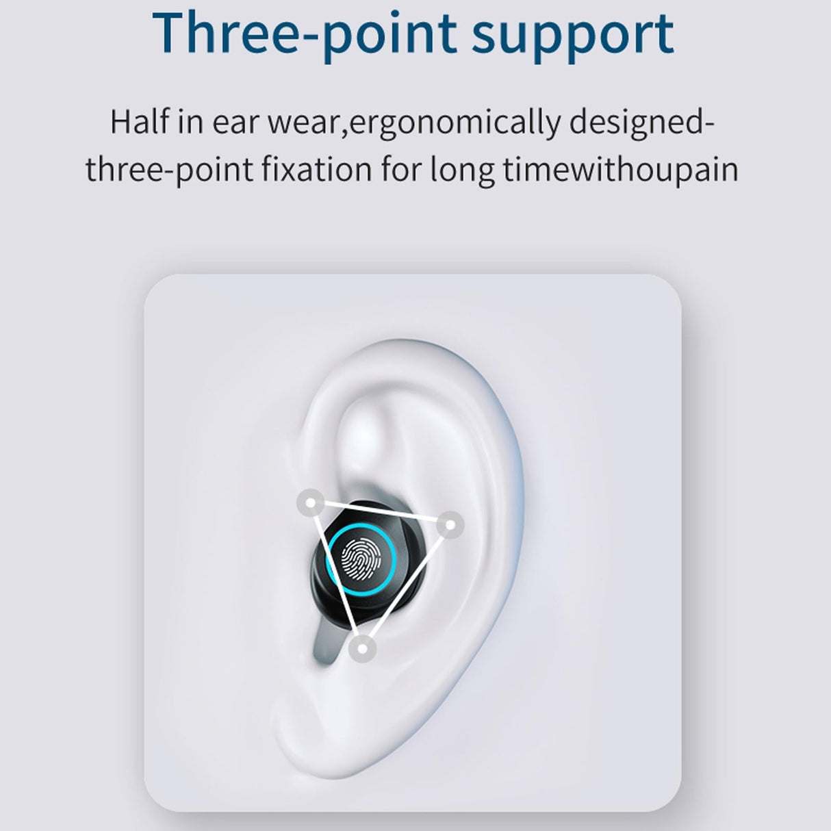 Waterproof Wireless Bluetooth Earphones with Touch Screen and Charging Box