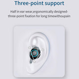 Waterproof Wireless Bluetooth Earphones with Touch Screen and Charging Box - Top-Down View