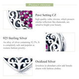925 Sterling Silver Heart Beads For Diy Bracelets - 45-Degree Angle