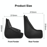 For Volvo Xc60 2018-2023 4Pcs / Set Car Auto Soft Plastic Splash Flaps Fender Guard - Top-Down View