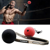 Adults' Fight Club Training Head-Mounted Elastic Boxing Ball In Pu Leather - Side View