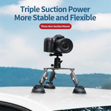 Car Mount for Action Camera with Suction Cup - Rear View