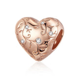 925 Sterling Silver Retro Rose Gold Beaded Bracelet Accessory - Front View