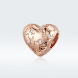 925 Sterling Silver Retro Rose Gold Beaded Bracelet Accessory - Side View