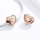 925 Sterling Silver Retro Rose Gold Beaded Bracelet Accessory - Rear View