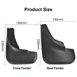 For Volkswagen Bora 2003-2008 4Pcs / Set Car Auto Soft Plastic Splash Flaps Fender Guard - Side View