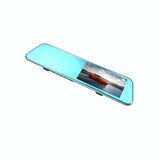 5.18 Full Hd Touch Screen Dual-lens Rearview Mirror Dvr Camera - Top-Down View