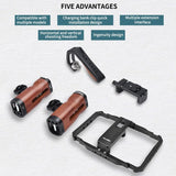 Smartphone Video Rig With Stabilizer Handles For Vlogging And Live Broadcast - Top-Down View