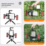 Smartphone Video Rig With Stabilizer Handles For Vlogging And Live Broadcast - Close-Up Angle
