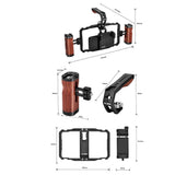 Smartphone Video Rig With Stabilizer Handles For Vlogging And Live Broadcast - Low Angle